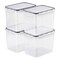 Sorbus Food Storage Containers - Pack of 4 with Air Tight, Four-Way Snap Lids